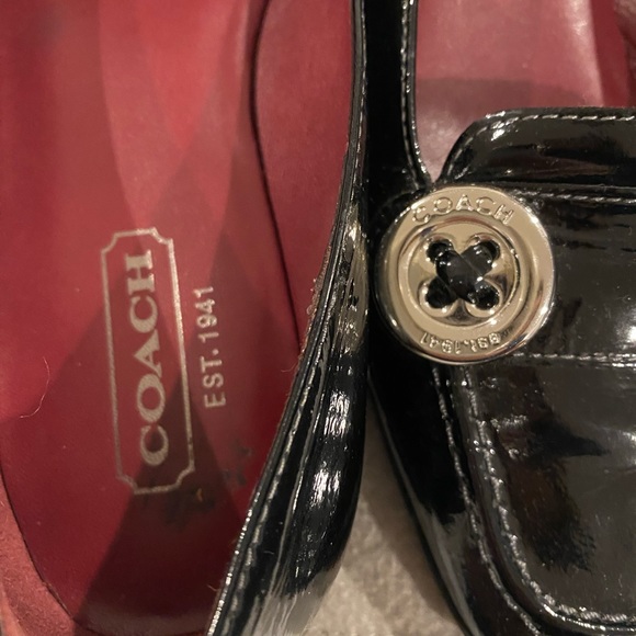 Black enamel Coach shoes 7.5 - Picture 3 of 5